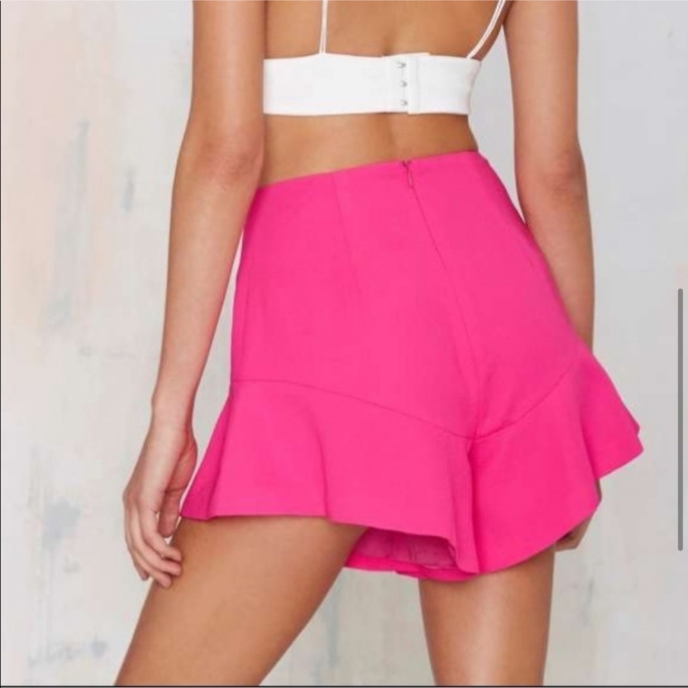 Finders Keepers High Waist Pink Ruffle Shorts Small - Picture 4 of 9